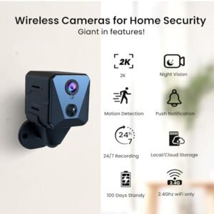 2K WiFi Indoor Security Camera with Smart Motion Detection