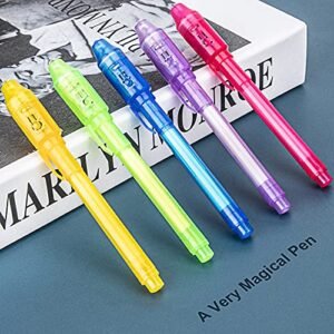 5-Pack Invisible Spy Ink Pens with UV Light Fun!