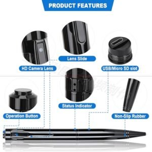 HD 1080P Mini Spy Camera Pen with 64GB Storage